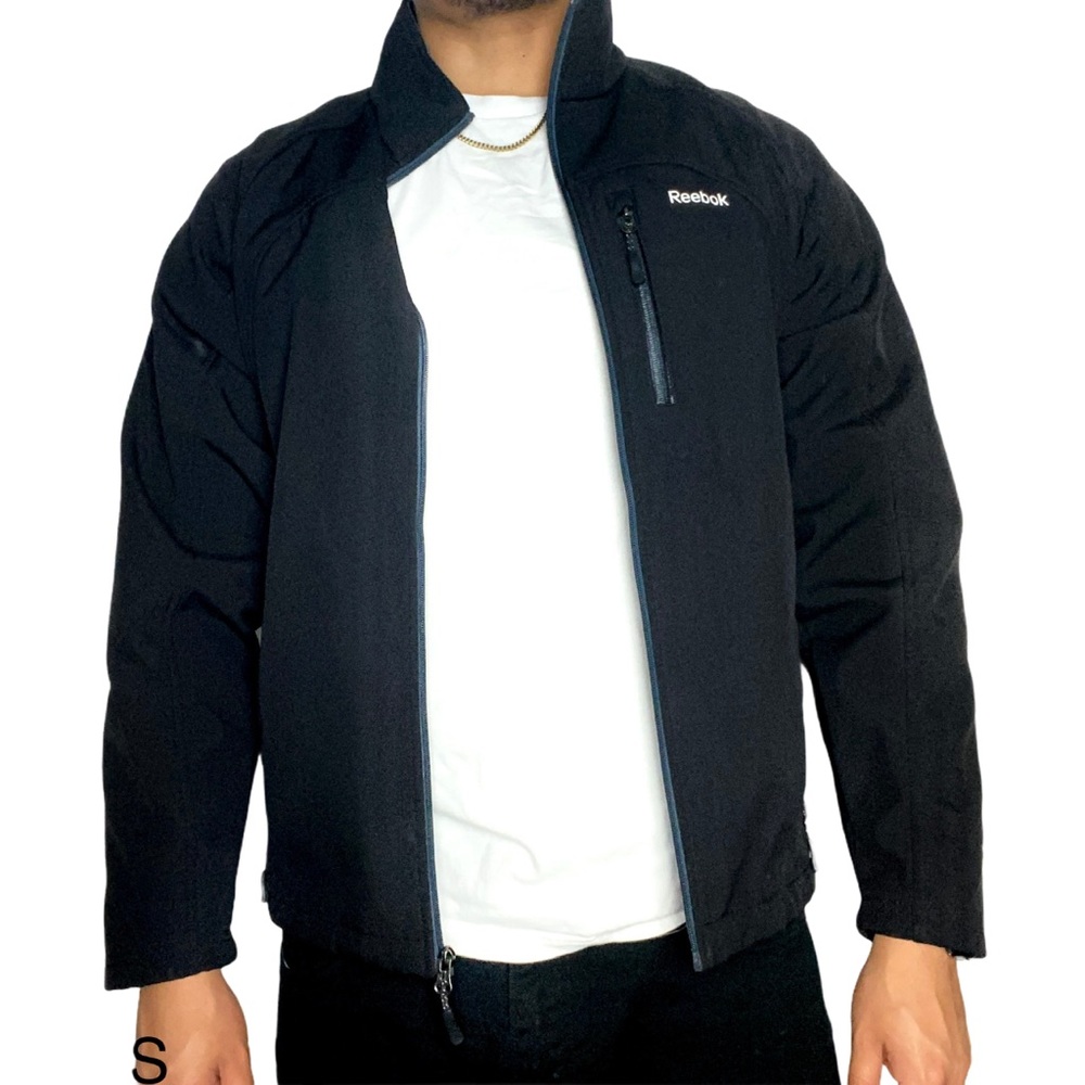 Good condition black zip Up Reebok jacket